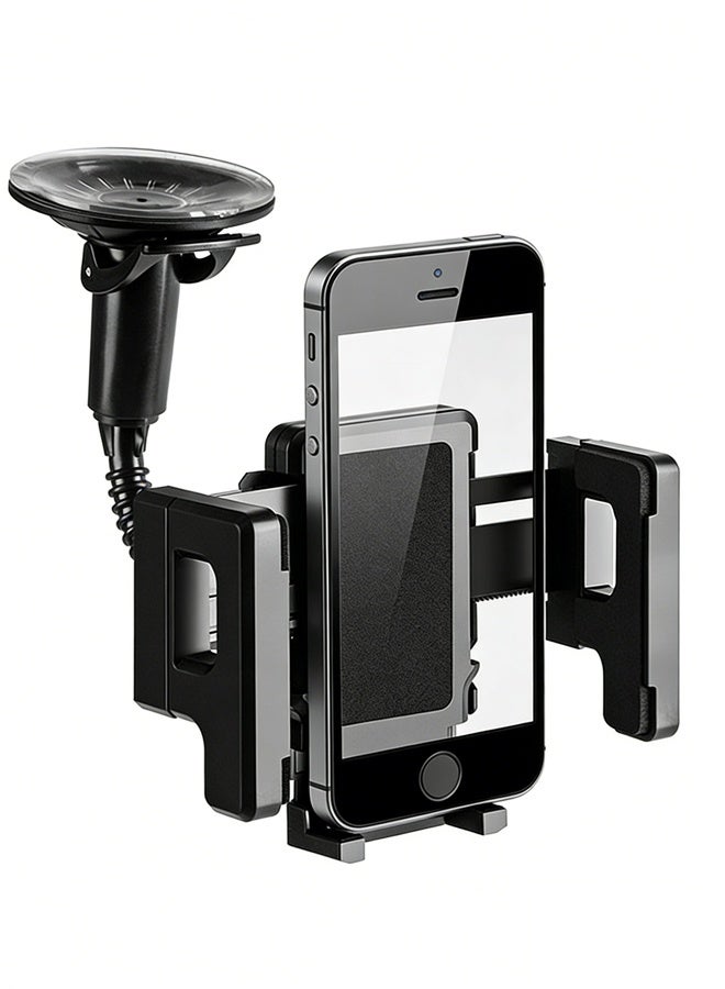 قابل للتعديل المحمول جبل للسيارة، 360 درجة دوران حامل الهاتف السيارة، عالمية الزجاج الأمامي لوحة القيادة جبل - Image 1