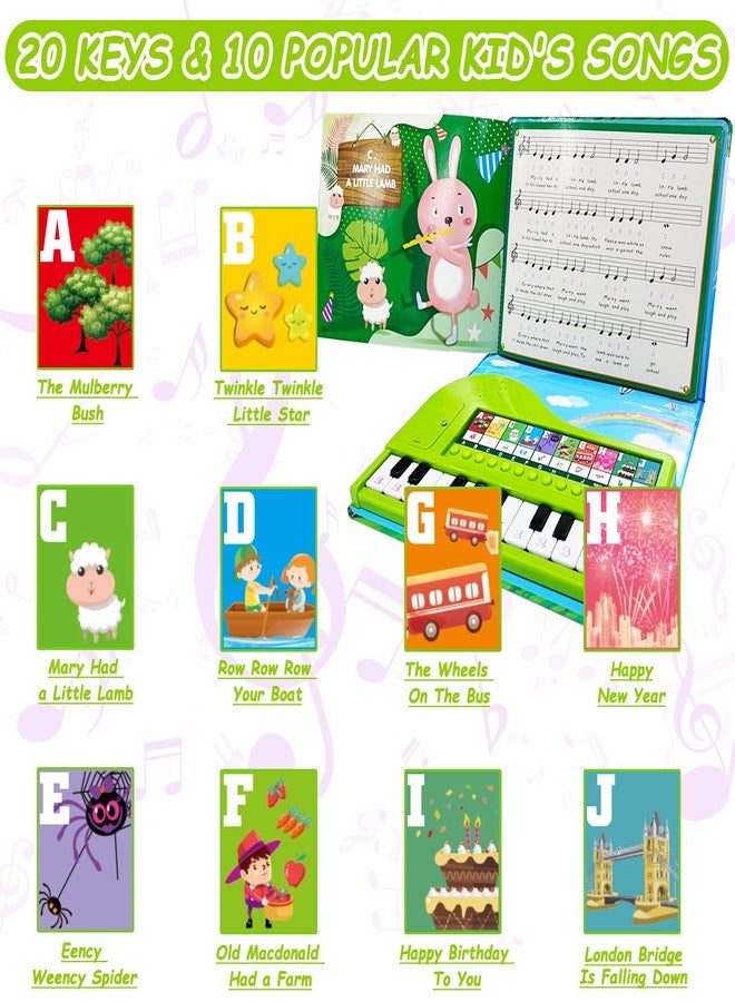 EOOLEOW Kids Piano Book Toys - 20 Keys Kids Keyboard Piano Educational Music Toys, Children Gifts & Toddler Toys for 3 4 5 Year Old Boys and Girls - Image 3