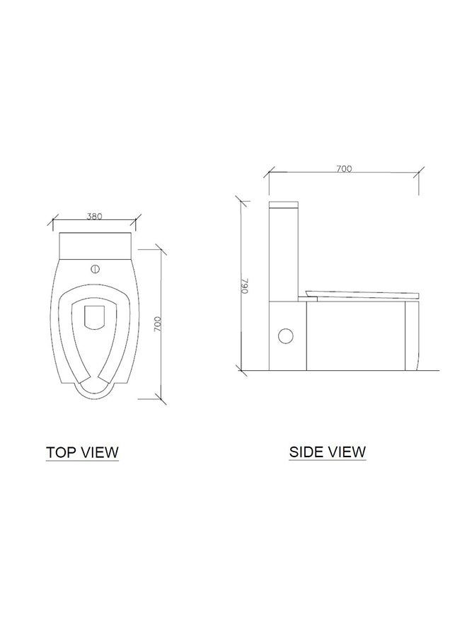 DANUBE HOME Milano WC Siphonic One Piece S-Trap Toilet – Modern Ceramic Bathroom Commode with Soft Close Seat Cover, Powerful Flush, Space-Saving Design & Easy Installation for Home & Commercial Use - Image 3