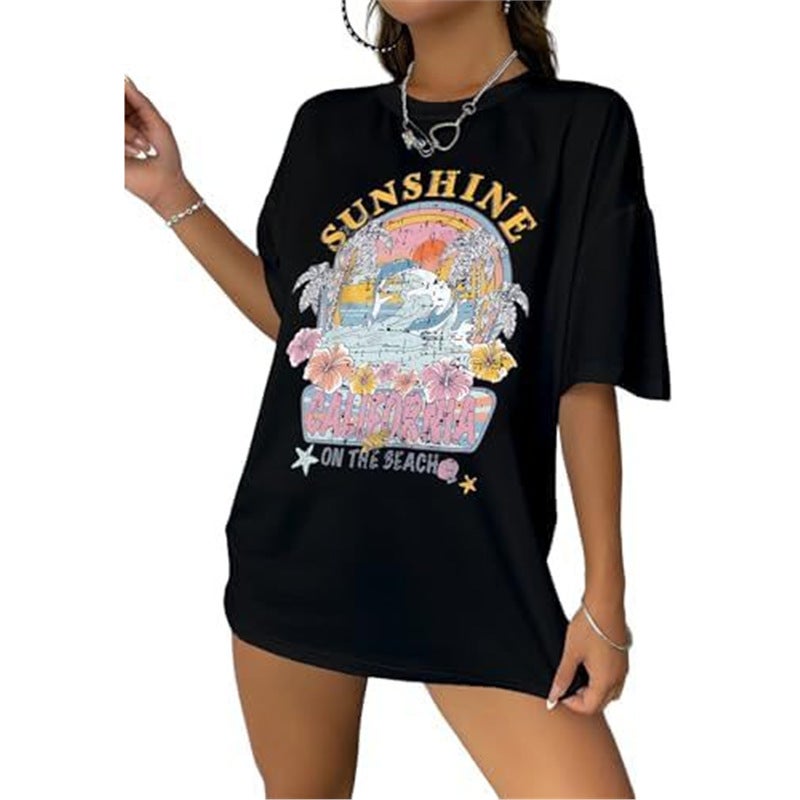 Round Neck Fun Pattern Wish Short Sleeve Top Men'S And Women'S T-Shirt Printing - Image 1