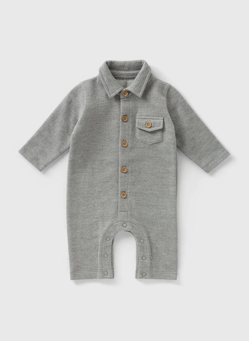 ماتلان Baby Grey Smart Polo Romper