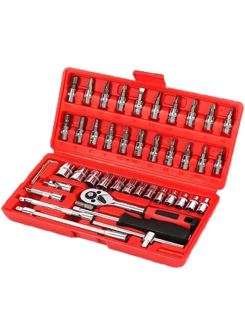 GGOOT Hardware Tool Key Wrench Set Dual-use Movable Head Ratchet Wrench Quick Wrench Set Hardware Ratchet Wrench Set Car Repair Tool (Color : C) - Image 2