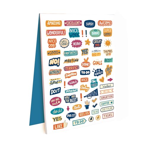 DOODLE Paper Sticker Book with 650+ Productivity Journal Stickers|Perfect for Journaling, Scrapbook Projects|650+ Stickers|A5 Book with 10 Pages, self-adhesive, notebook, 14.5 cm - Image 1