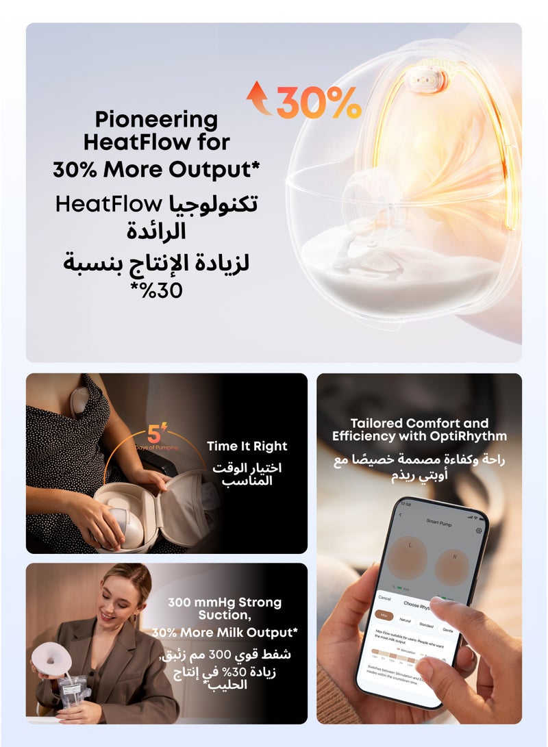 eufy Wearable Breast Pump S1 Pro, Electric Hands-Free Breast Pump with Heating Technology, Portable Charging Case, App-Controlled Smart Rhythm, Hospital-Grade Suction, Leak-Proof and Ultra-Quiet - Image 2