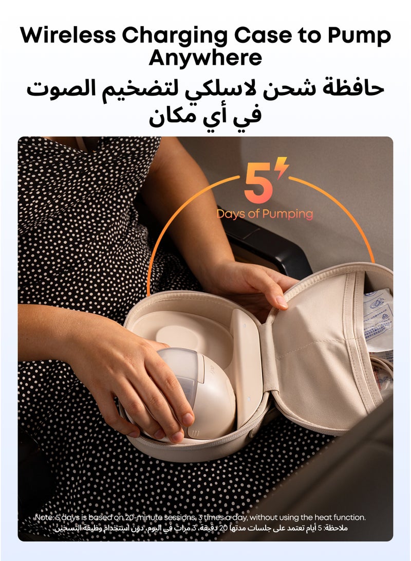 eufy Wearable Breast Pump S1 Pro, Electric Hands-Free Breast Pump with Heating Technology, Portable Charging Case, App-Controlled Smart Rhythm, Hospital-Grade Suction, Leak-Proof and Ultra-Quiet - Image 4