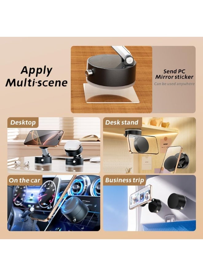 ريبنيو حامل هاتف للسيارة مغناطيسي شفط فراغي من أزوني، حامل هاتف قابل للطي يدور 360 درجة مع قبضة قوية، للاستخدام بدون استخدام اليدين في السيارة، صالة الألعاب الرياضية، المنزل، لهواتف ماج سيف وأجهزة أندرويد - Image 5