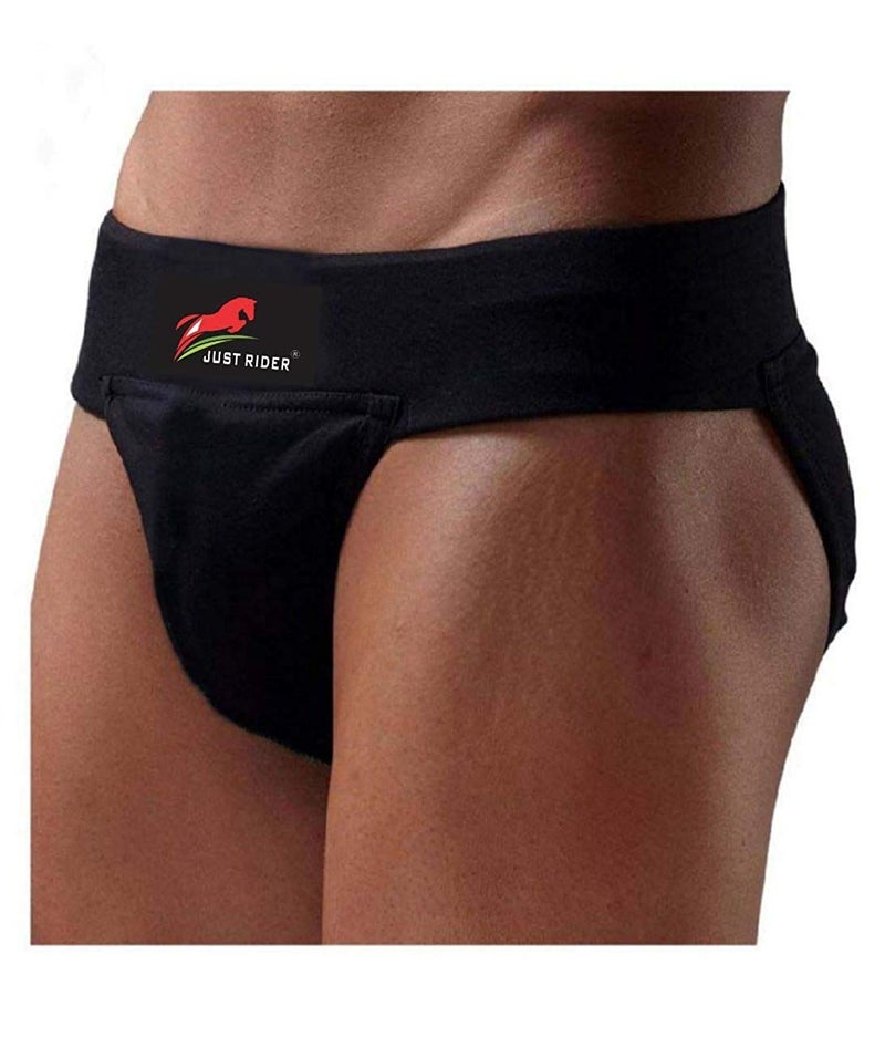 JUST RIDERHernia Supporter for Gym Pack of 2 (Black, L) - Image 3