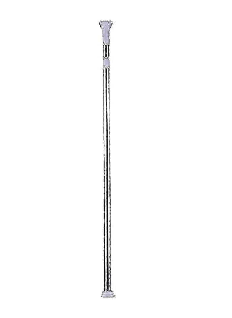 Generic Telescopic Shower Curtain Rod White Extends to 140-260cm 