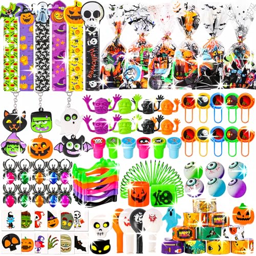 Thuodo 162 PCS Halloween Party Favors for Kids Halloween Toys Bulk Trick or Treat Goodie Bag Fillers Holiday Party Supplies School Classroom Prizes Carnival Gifts - Image 1