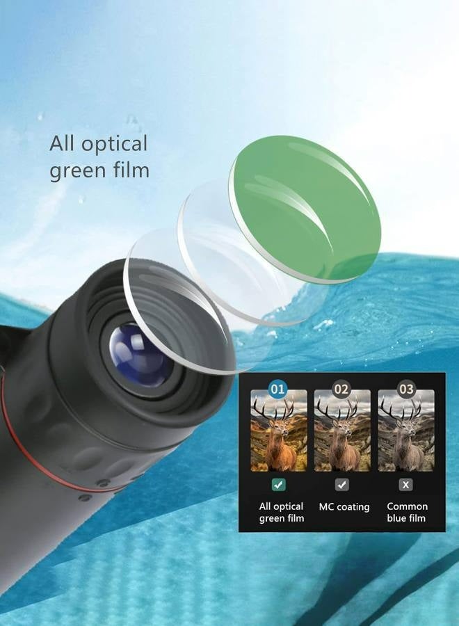 Alyashmac Adult Pocket Monocular Telescope, Mini High Power Handheld Telescope for Bird Watching, Hunting, Camping, Hiking, Live Concerts and Games - Image 3