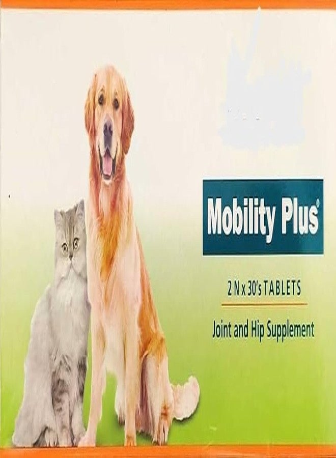 BULLYPET Mobility Plus Joint and Hip Supplement for Dogs and Cats Pack of 60 Tabs (Pack of 1)
