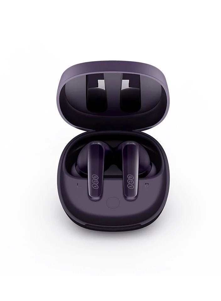 QCY T13X TWS Wireless Earbuds With 5.3 Bluetooth,4 Microphones With ENC Noise Cancellation,Water Resistance,Touch Controls & Long Battery Life - Purple - Image 3