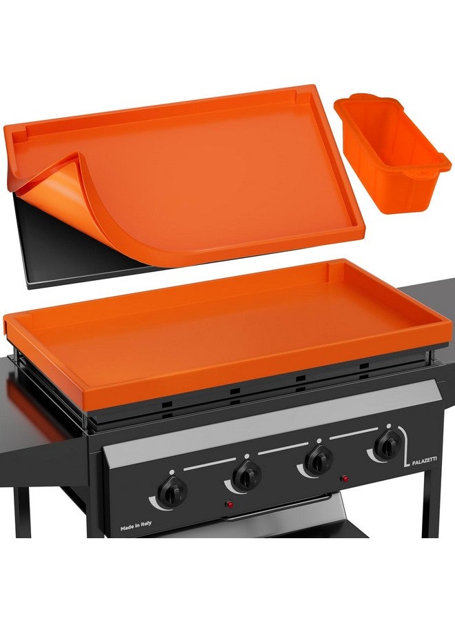 WEPSEN Griddle Mat for Blackstone, 36 Inch Griddle Cover for Blackstone Upgraded Edge-Full Cover Silicone Around Grill Mat and Grease Cup, Suitable for Grill 36" Blackstone 1554 1825 1984 1899 1923  - Image 1
