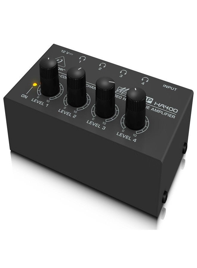 Behringer MICROAMP HA400 Ultra-Compact 4 Channel Stereo Headphone Amplifier - Image 1