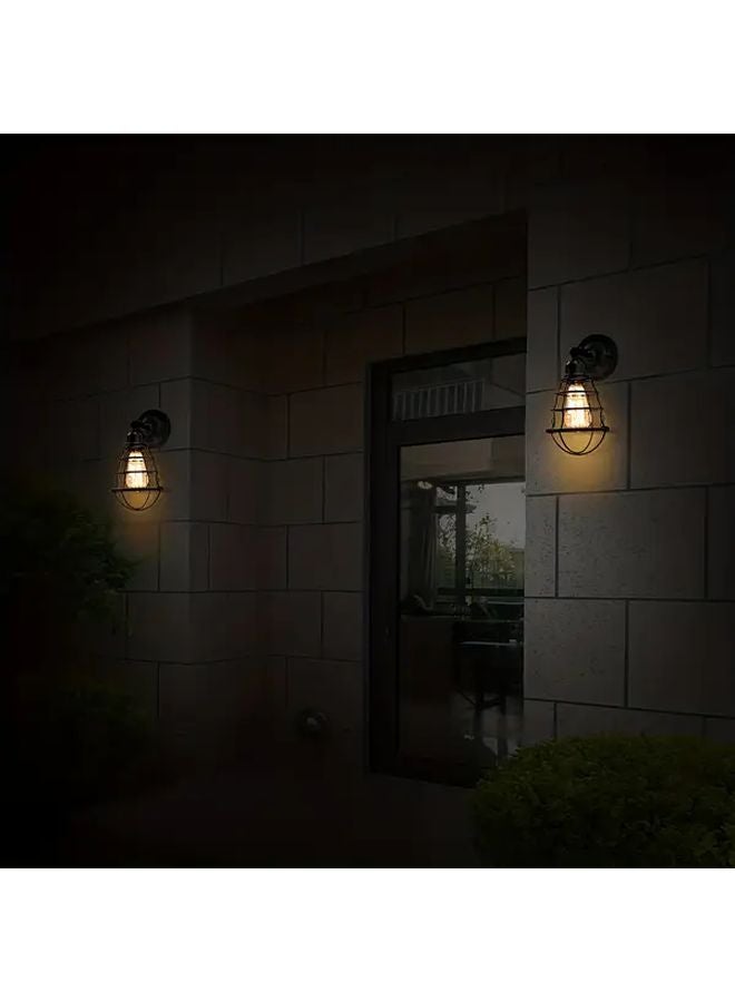 2PACK Industrial Black Metal Wall Sconces Adjustable Wire Cage E26 Socket Hardwired 110V 220V Farmhouse Lighting - Image 4