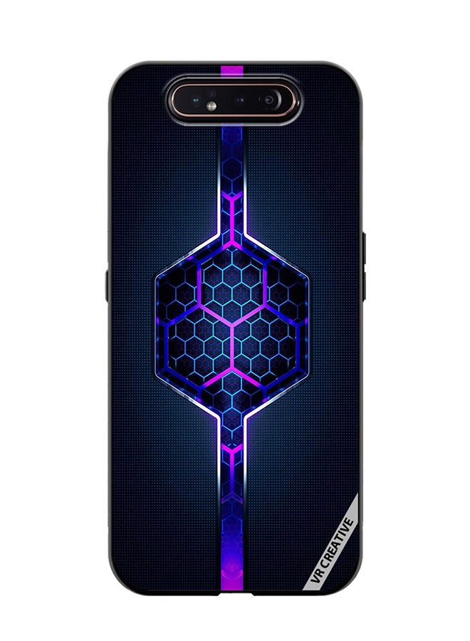 Protective Case Cover For Samsung Galaxy A80 Abstract Design Multicolour