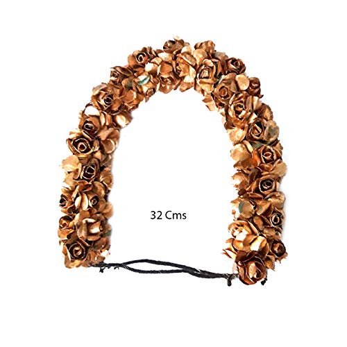 Rapidsflow® Bun Decoration With Gajra For Hair + Hair Donut + Juda Pins For Women And Girls (Golden) - Image 2