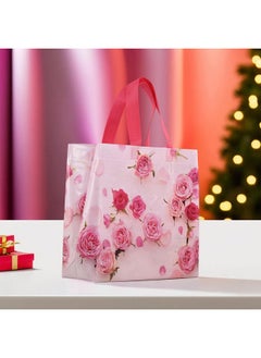 Kuber Industries Kuber Industries Pack of 30 Shopping Bags | PVC Lunch Handbags | Carry Bags | Multi-Purpose Shopping Bags | Reusable Bags for Shopping-Lunch-Grocery-Vegetables | Gulab | Pink  - Image 2
