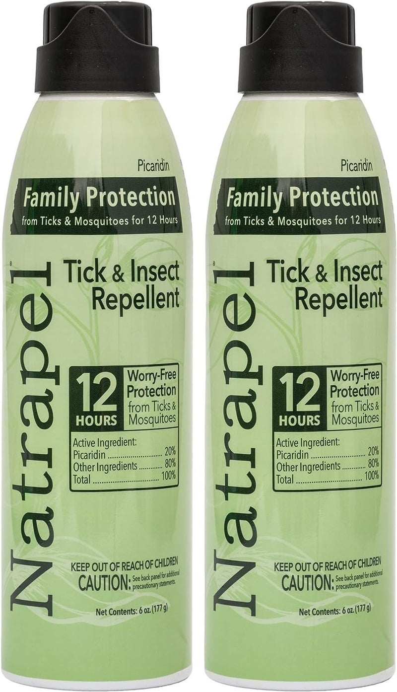 Natrapel Tick & Insect Repellent Eco-Spray - Bug Spray with 20% Picaridin - Family Protection Against Mosquitoes, Ticks & More - Up to 12 Hours of Protection - 6 oz (2 Pack) - Image 1