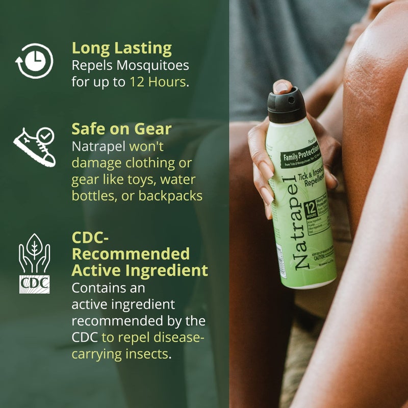 Natrapel Tick & Insect Repellent Eco-Spray - Bug Spray with 20% Picaridin - Family Protection Against Mosquitoes, Ticks & More - Up to 12 Hours of Protection - 6 oz (2 Pack) - Image 3
