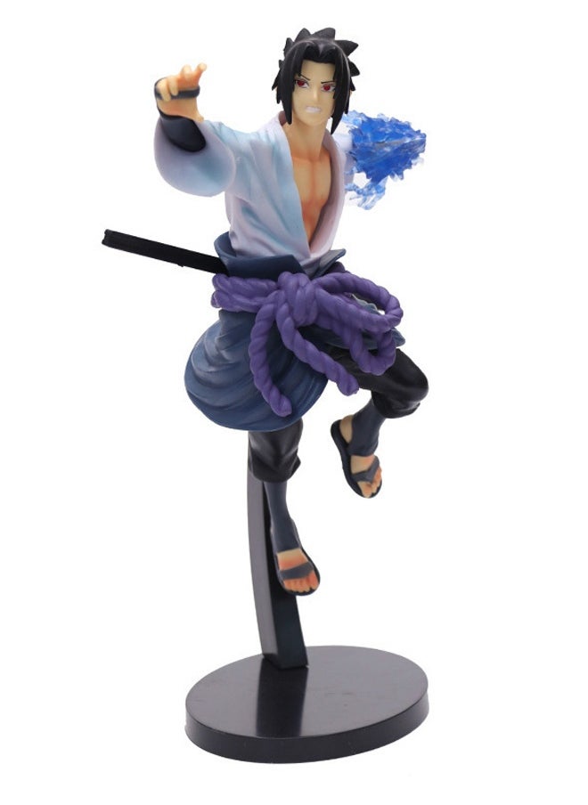 Naruto Sasuke Action Figure Decorative Resin Sculpture Home Decor Statue, Art Figurine Home Ornament Decoration for Office, Living Room, Bedroom, Book Shelf, TV Cabinet, Desktop  - Image 1