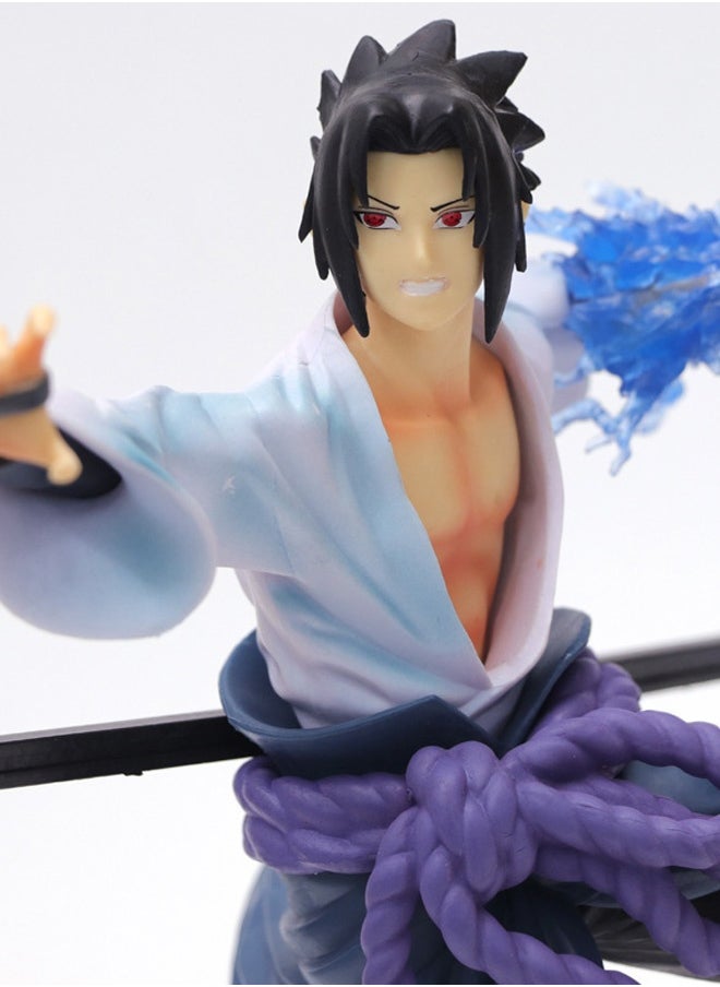 Naruto Sasuke Action Figure Decorative Resin Sculpture Home Decor Statue, Art Figurine Home Ornament Decoration for Office, Living Room, Bedroom, Book Shelf, TV Cabinet, Desktop  - Image 2