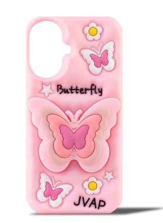 Butterfly Phone Case Compatible with iPhone 16 Cute 3D Korea Dopamine Butterfly Case with Butterfly Telescopic Hold Stand Shockproof Silicone Soft Case (Light Pink) - pzsku/Z4CB7D57147CD4BEE1320Z/45/_/1738191916/dfac332d-85b9-4fed-bc4a-c4101cd87094