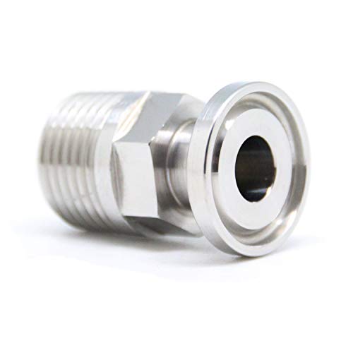 QiiMii 1/2" Tri Clamp Adapter to 1/2" MNPT Thread Ferrule Hexagonal Sanitary Pipe Fitting - Image 5