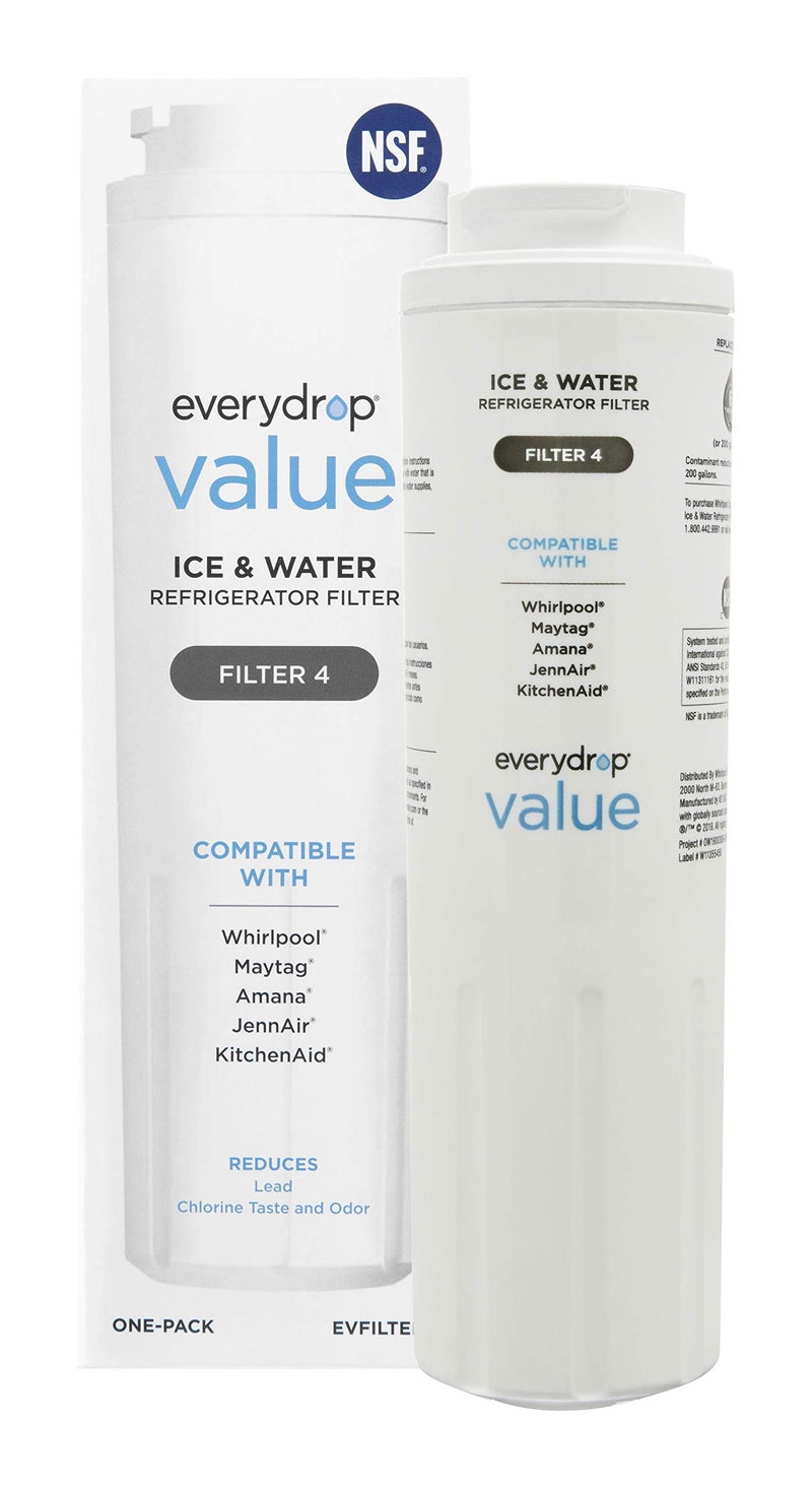 everydrop Value by Whirlpool Ice and Water Refrigerator Filter 4 EVFILTER4 SinglePack