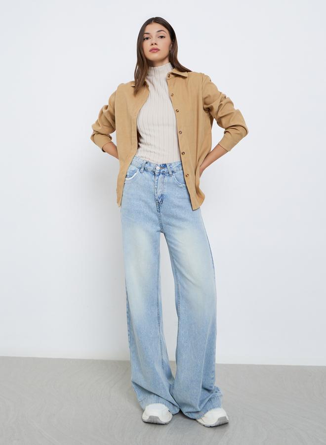 ستايلي قميص كوردروي بقصة واسعة - Image 2