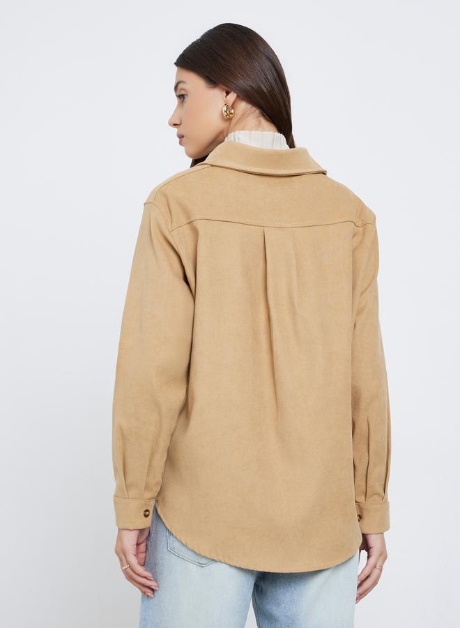 ستايلي قميص كوردروي بقصة واسعة - Image 5