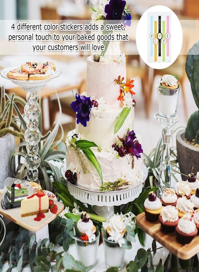 LISHINE 100 Pcs Cake Slice Containers with Lids Plastic Disposable Individual Pie Slice Containers Clear Cheesecake Containers Triangle Cake Slice Boxes for Pie Slice Cheesecake Dessert - To Go, with Stickers - Image 5