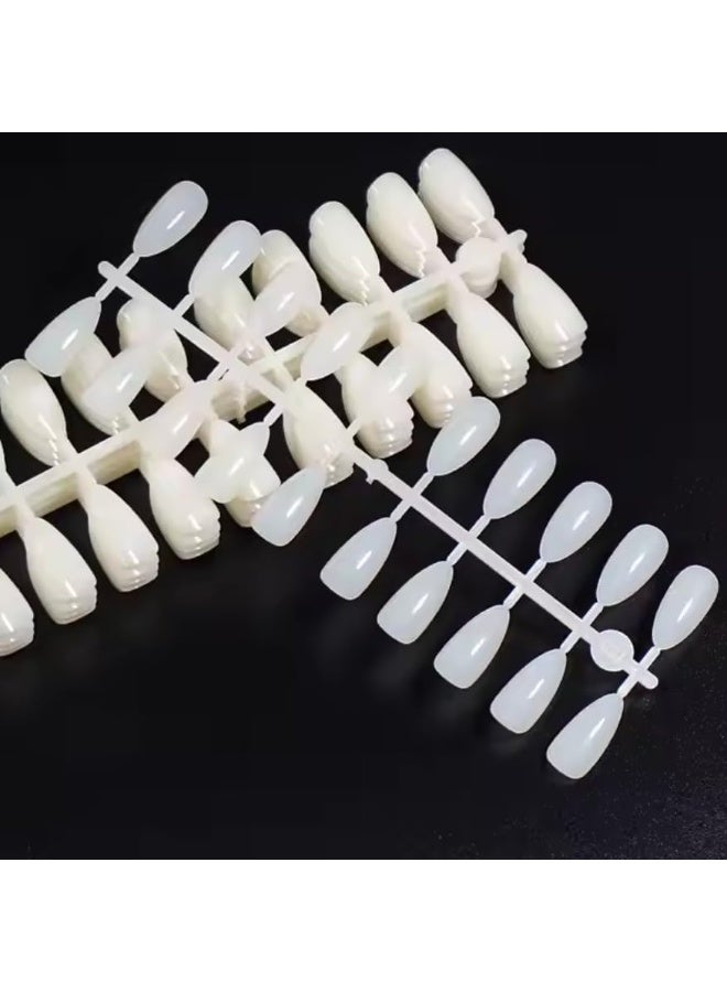 120 pcs False Nails Full Cover Soft Gel Acrylic Tips Pointy Fake Nail Artificial Fingernails Manicure Designs Decor for Women Girls Home Salon DIY