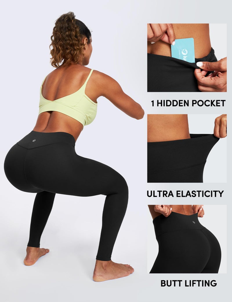 IUGA High Waisted Leggings for Women Running Workout Leggings with Inner Pocket Yoga Pants for Women Black - Image 4