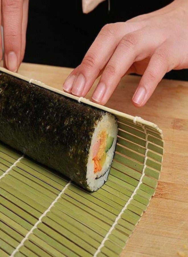 Craftacious Natural Bamboo Sushi Mat Cum Table Place Mat with Chopsticks (Sushi Mat with Steel Chopsticks, Pack of 1 Mat & 1 Pair Chopstics) - Image 5