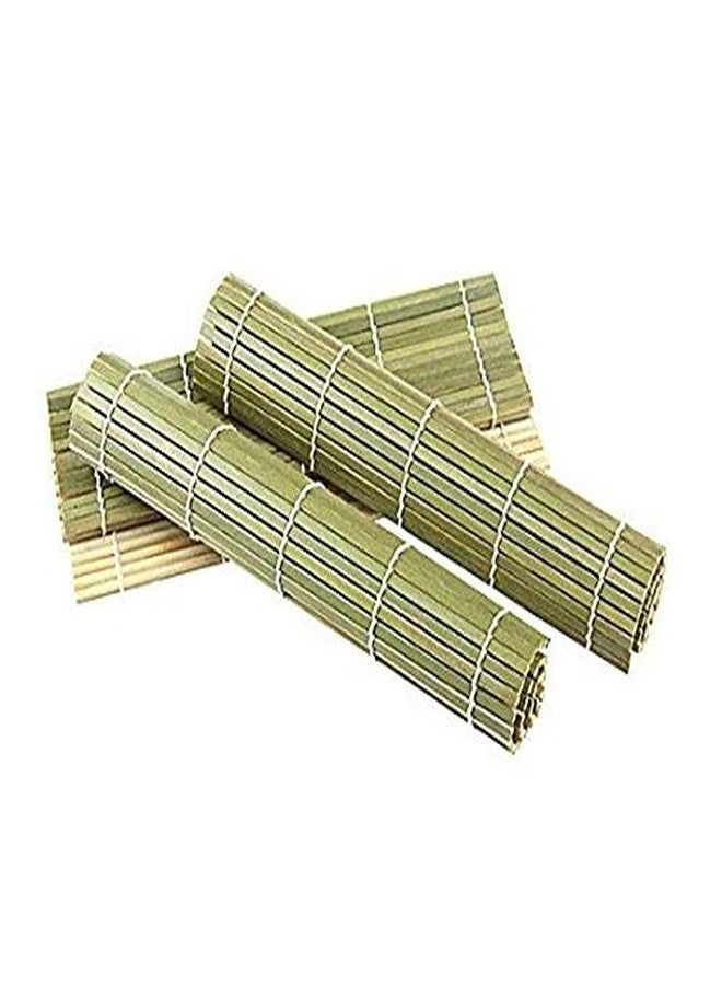 Craftacious Natural Bamboo Sushi Mat Cum Table Place Mat with Chopsticks (Sushi Mat with Steel Chopsticks, Pack of 1 Mat & 1 Pair Chopstics) - Image 2