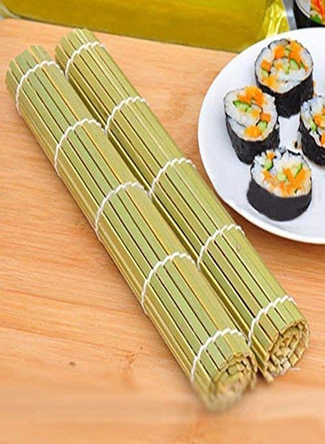 Craftacious Natural Bamboo Sushi Mat Cum Table Place Mat with Chopsticks (Sushi Mat with Steel Chopsticks, Pack of 1 Mat & 1 Pair Chopstics) - Image 3