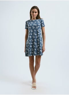 Mesery Sleepshirt Cotton Short Sleeves Printed  - Image 1