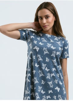Mesery Sleepshirt Cotton Short Sleeves Printed  - Image 4