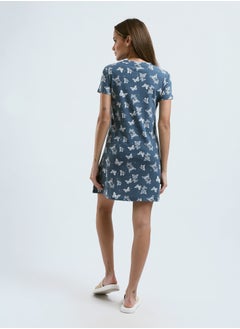 Mesery Sleepshirt Cotton Short Sleeves Printed  - Image 3