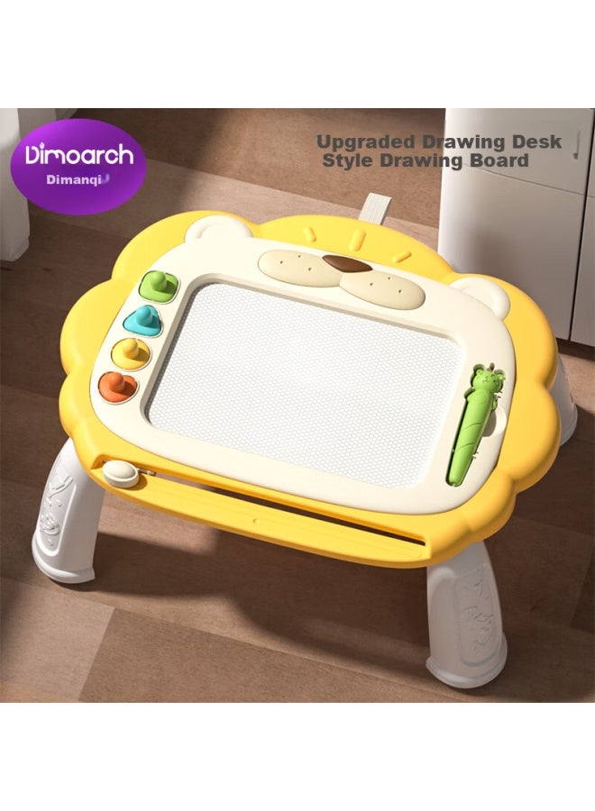 Dimoarch Dimanqi Children's Erasable Magnetic Drawing Board, Diy Painting Colorful Writing Board For Boys And Girls, 1-year Lion Drawing Board With Legs - Image 1