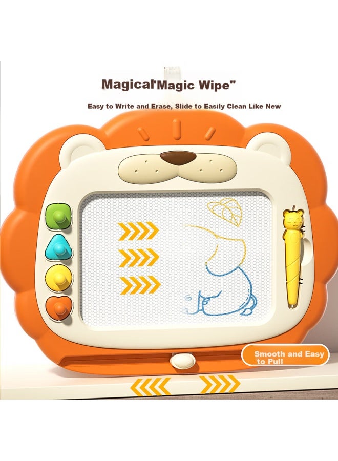 Dimoarch Dimanqi Children's Erasable Magnetic Drawing Board, Diy Painting Colorful Writing Board For Boys And Girls, 1-year Lion Drawing Board With Legs - Image 4