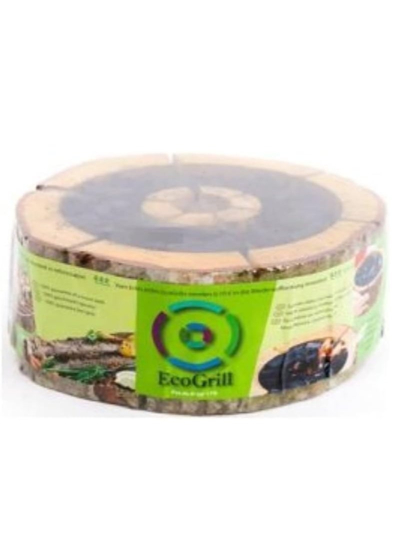 Eco-friendly Charcoal Grill with Wood and Wick - Natural Bark, Organic Charcoal, Zero-Waste, Sustainable Grilling, and Green Barbecue