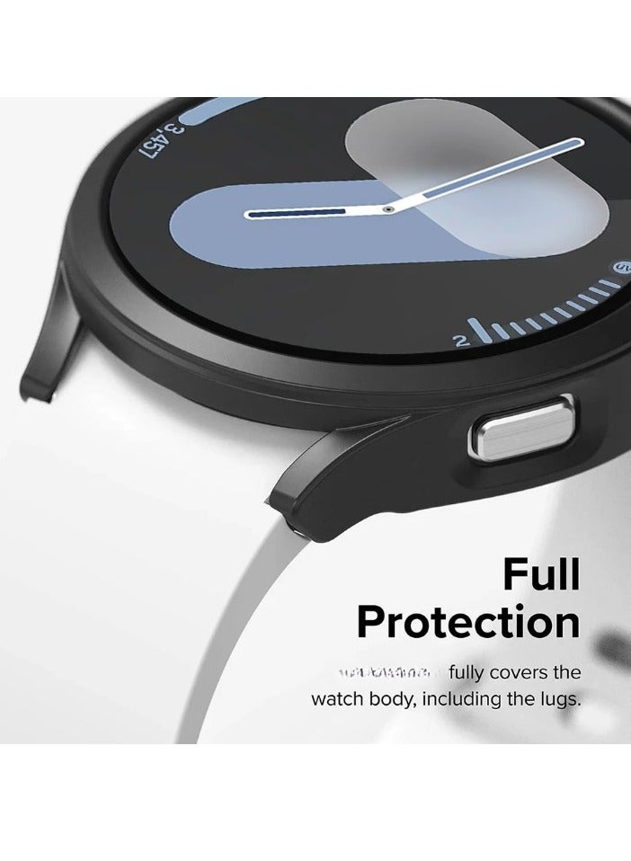 جراب Galaxy Watch 7، إطار من البولي كربونات الممتص للصدمات، هيكل صلب واقٍ، مضاد للخدش ومتين بتغطية كاملة لساعة Galaxy Watch 7، (قطعة واحدة، 40 مم، ذهبي) - Image 2