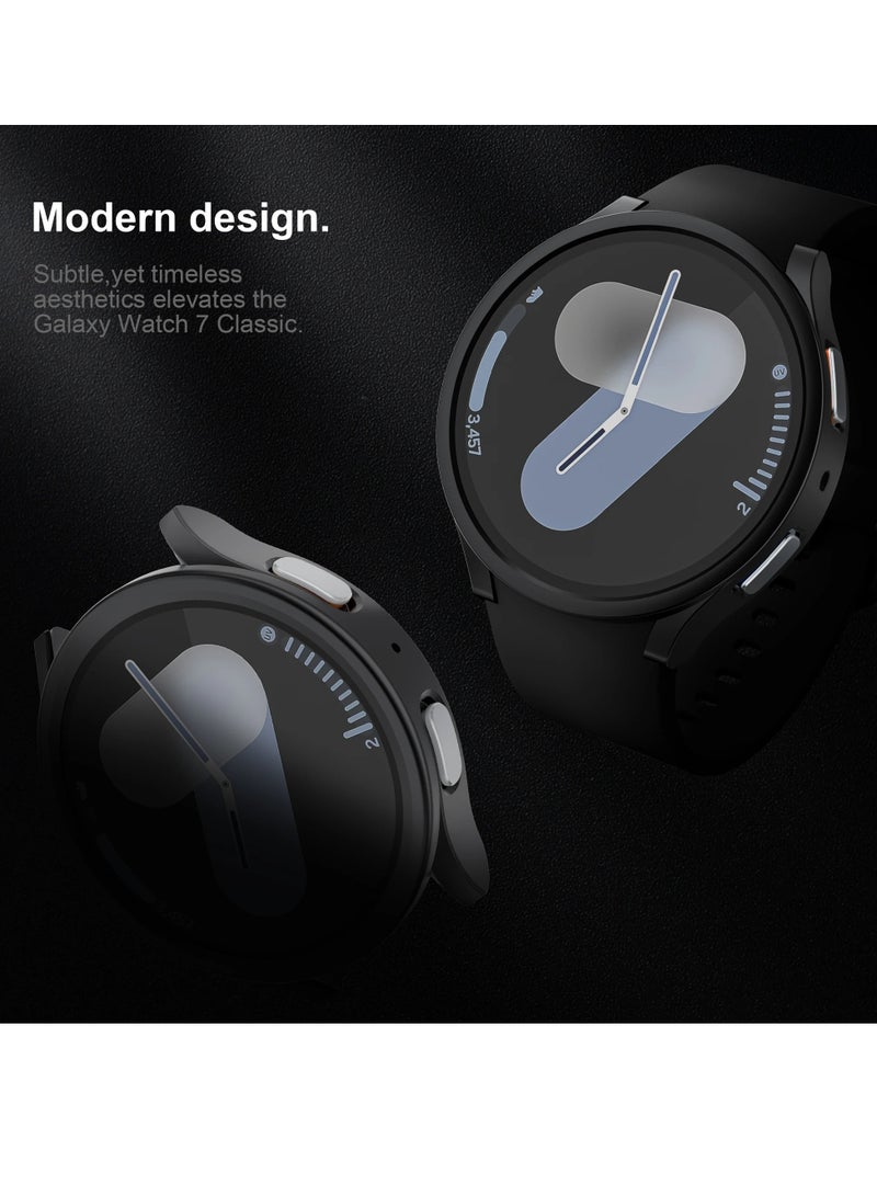 جراب Galaxy Watch 7، إطار من البولي كربونات الممتص للصدمات، هيكل صلب واقٍ، مضاد للخدش ومتين بتغطية كاملة لساعة Galaxy Watch 7، (قطعة واحدة، 40 مم، ذهبي) - Image 4