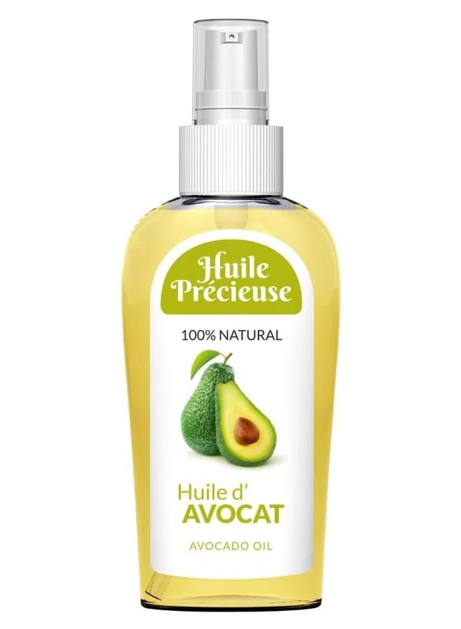 Huile Precieuse Organic Avocado Oil For Hair Growth, Face, Dry Skin, Body - 100% Pure Cold Pressed Unrefined & Virgin - Refined Cooking Oil Non-gmo - Controls Acne - 65 ml  - Image 1
