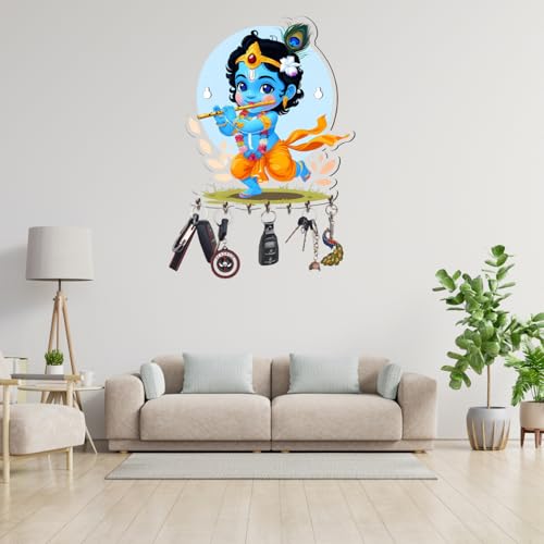 Webelkart Premium Cute Krishna Key Holder for Home/Office Decor/Key Hanger for Wall Decor,Decorative Item for Home (Baby Krishna) - Image 5