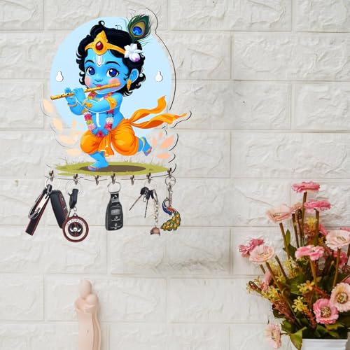 Webelkart Premium Cute Krishna Key Holder for Home/Office Decor/Key Hanger for Wall Decor,Decorative Item for Home (Baby Krishna) - Image 2