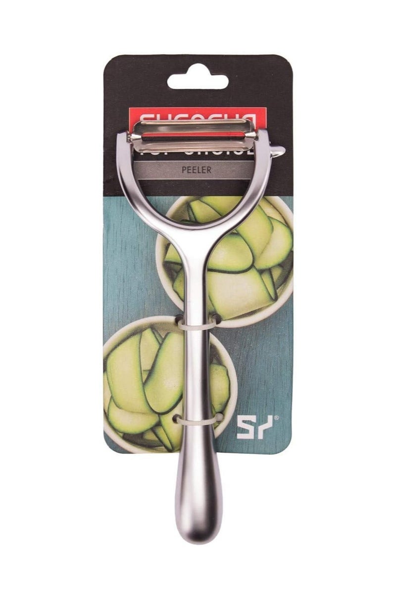 توب تشويس مقشرة للفواكه والخضروات من خليط معدني من الزنك متعددة الوظائف للبطيخ والفواكه والخضروات والبطاطس وغيرها ادوات مطبخ من توب تشويس فضى 038007 - Image 1