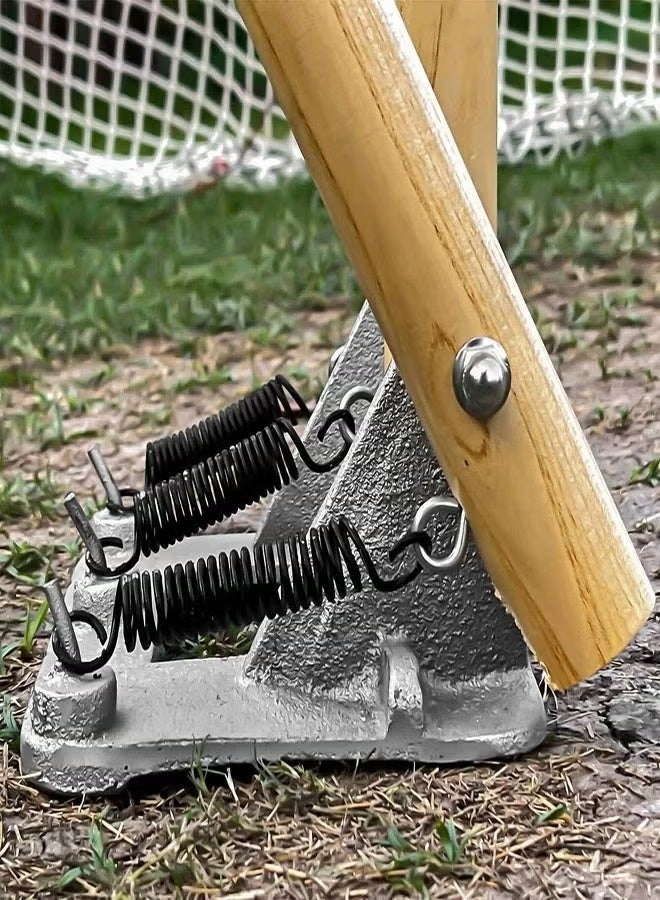 CA Sports Wooden Cricket Wicket Stumps with Spring Stand - Image 3